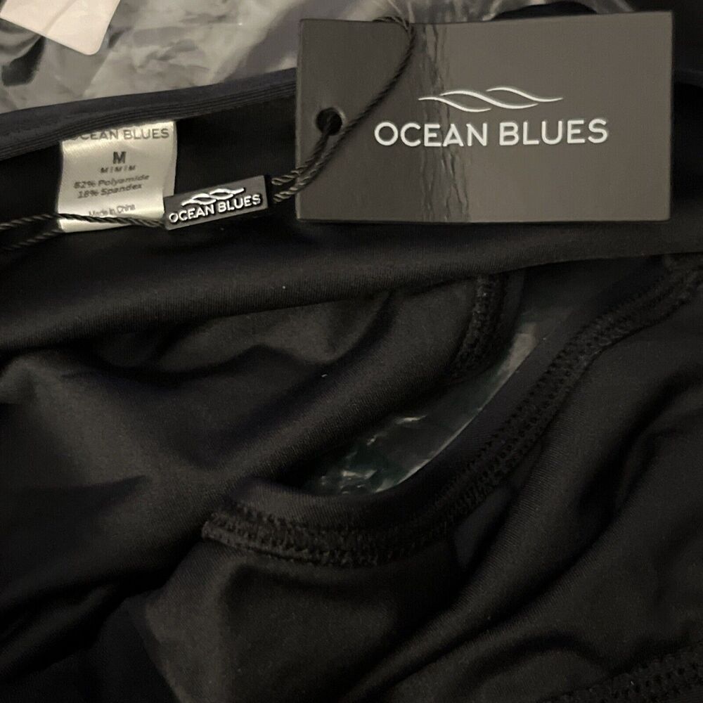 Ocean Blues Women’s Strappy Full Coverage Black Bikini Bottoms. Size Medium - Picture 6 of 9